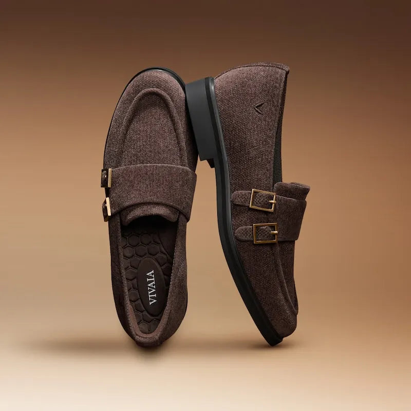 Round-Toe Velvet Penny Loafers (Luciana)