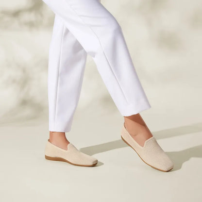 Water-Repellent Square-Toe Loafers (Samantha Walker)