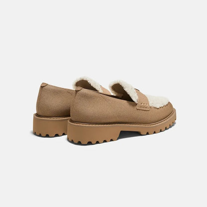 Round-Toe Chunky Heel Loafers (Franata)