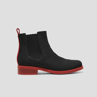 Square-Toe Ankle Chelsea Boots (Clara)