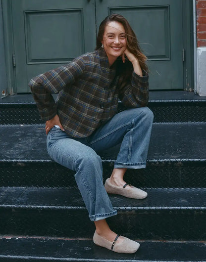 Square-Toe Faux Fur Mary Jane (Moxa)