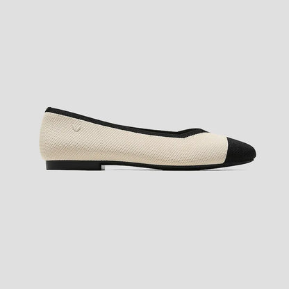 Square-Toe V-Cut Flats (Margot 2.0)