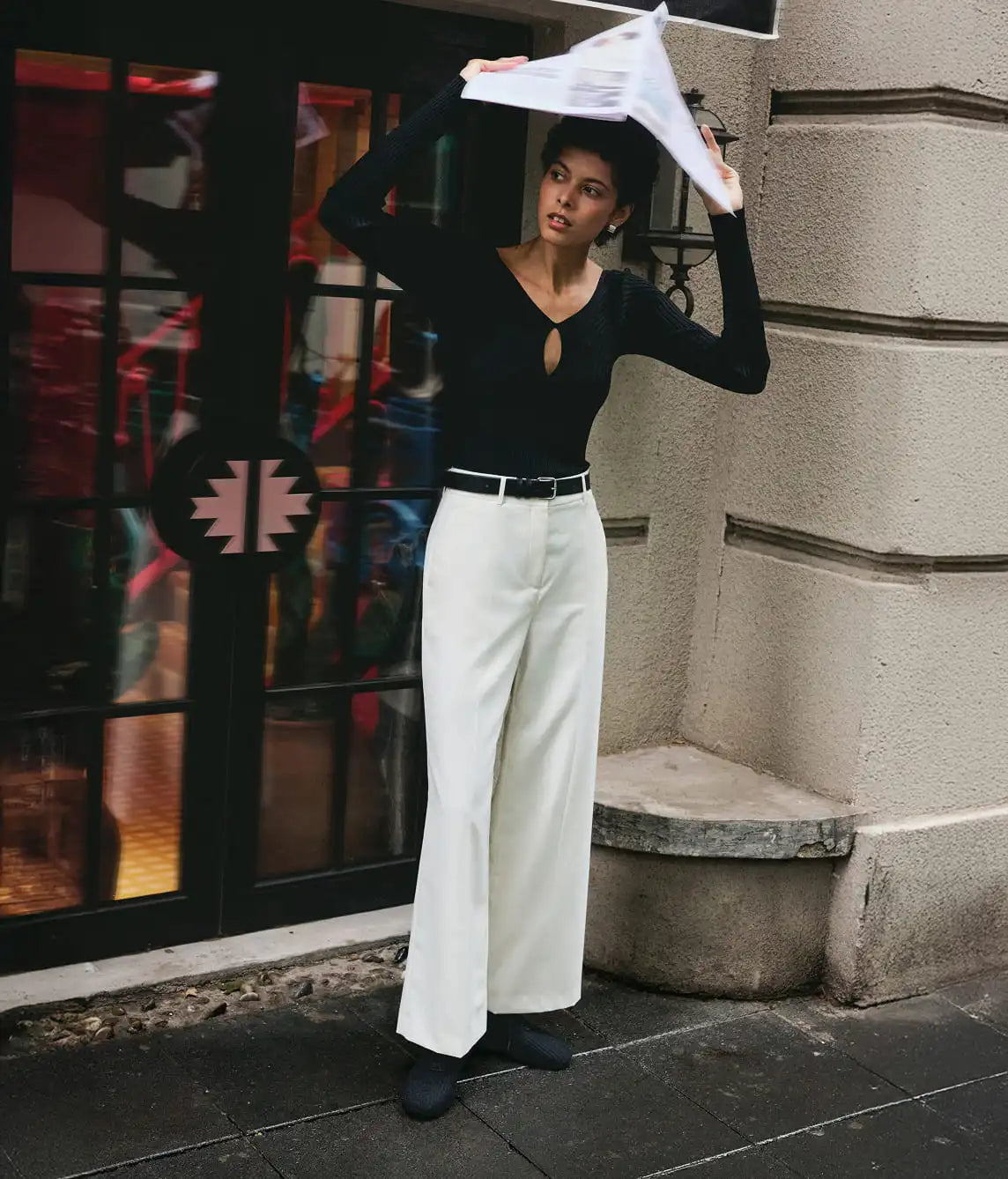 Square-Toe Derby Flats (Cheslea)