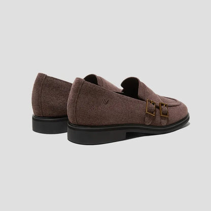 Round-Toe Velvet Penny Loafers (Luciana)