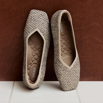 Square-Toe Margot V-Cut Flats (Margot 3.0)
