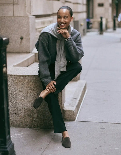 Velvet Whipstitched Loafers (Siena)