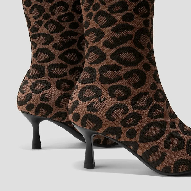 Pointed-Toe Knee-High Heel Boots (Abby)