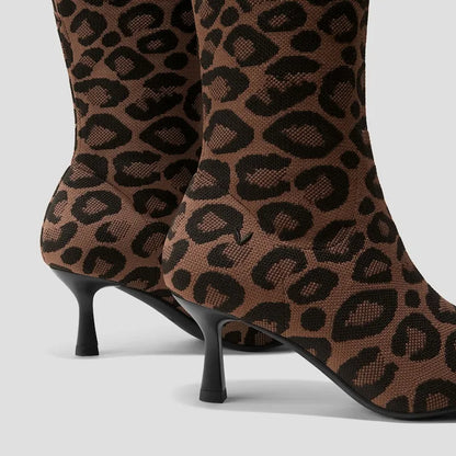 Pointed-Toe Knee-High Heel Boots (Abby)