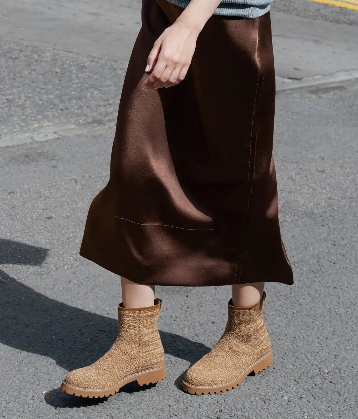 Round-Toe Wool Ankle Boots (Freja)