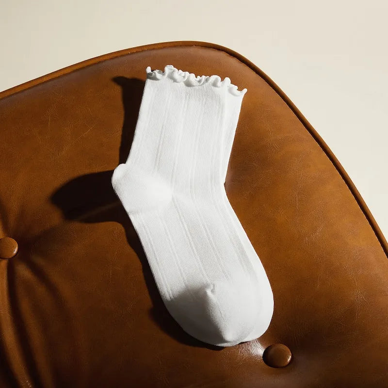 3-Pair Ruffle Crew Socks (Marion)