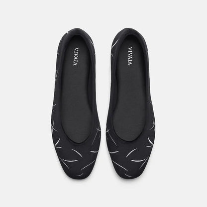 Limited Edition | Mini Square-Toe Velvet Flats (Jazura)