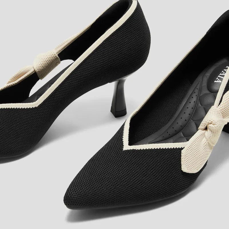 Pointed-Toe Bow Stilettos (Ashley)