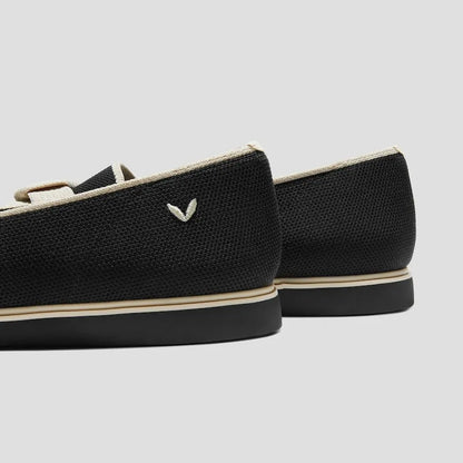 Water-Repellent Pointed-Toe Bow Loafers (Valentina）