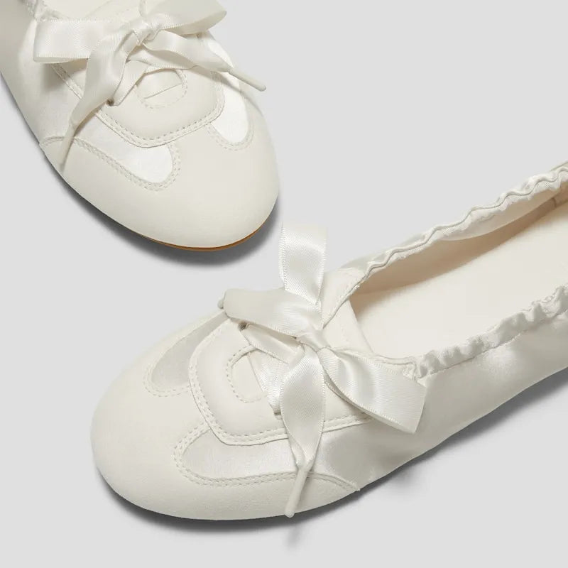 Round-Toe Satin Sneakerina (Yanka)