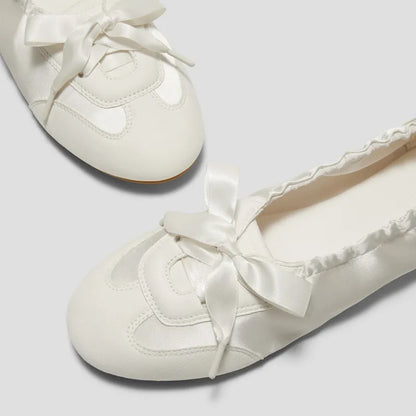 Round-Toe Satin Sneakerina (Yanka)