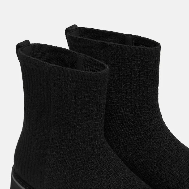 Round-Toe Wool Ankle Boots (Freja)