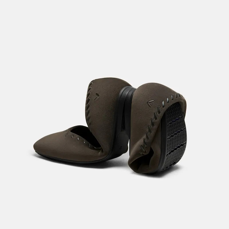Velvet Whipstitched Flats (Mirit)