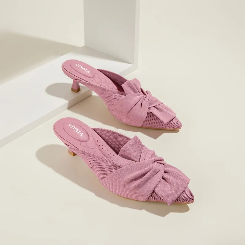 Pointed-Toe Bow Sandals (Samira)