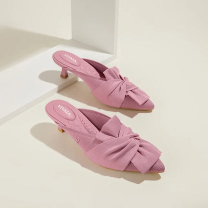 Pointed-Toe Bow Sandals (Samira)