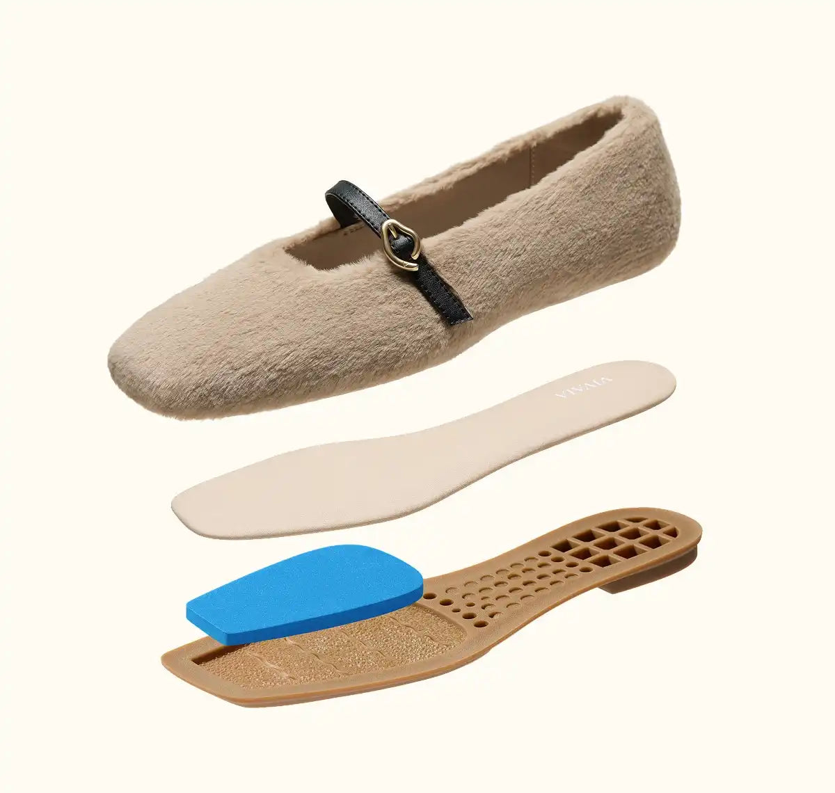 Square-Toe Faux Fur Mary Jane (Moxa)
