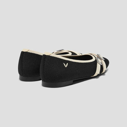 Square-Toe Margot Crisscross Flats (Marah)