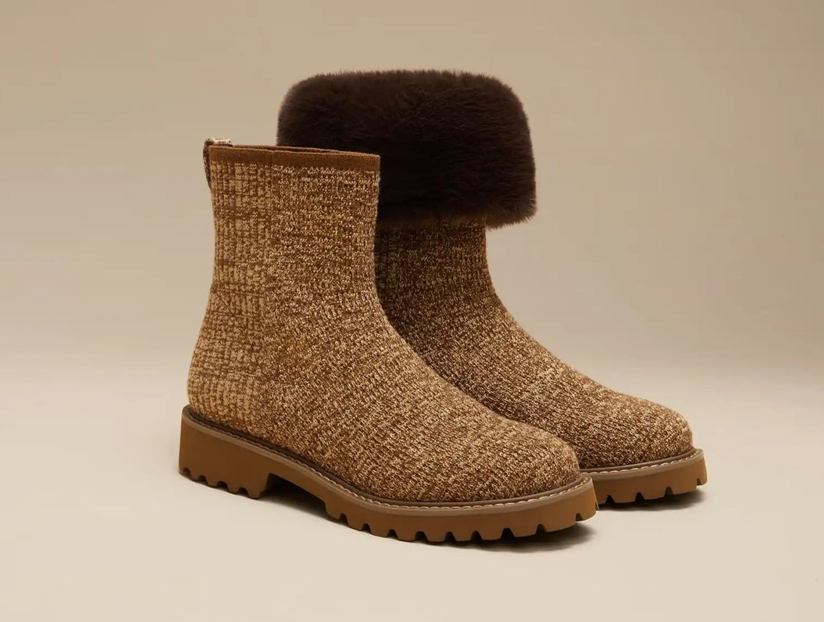 2-in-1 Detachable Wool Ankle Boots