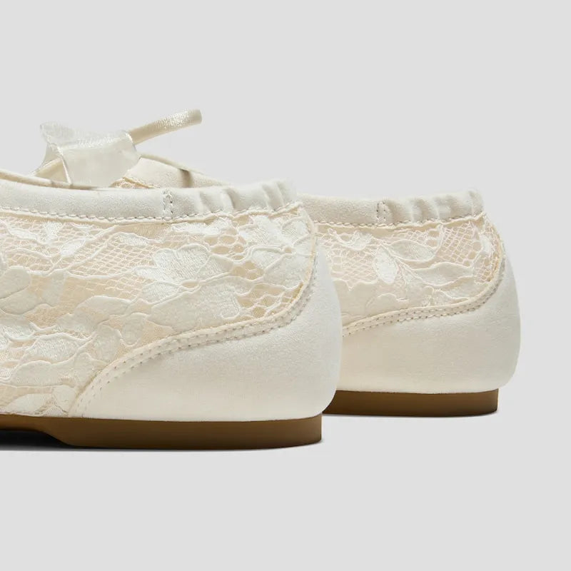 Square-Toe Lace-Up Sneakerinas (Cristina)