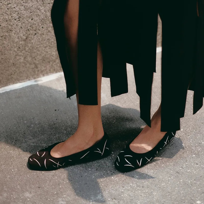 Limited Edition | Mini Square-Toe Velvet Flats (Jazura)