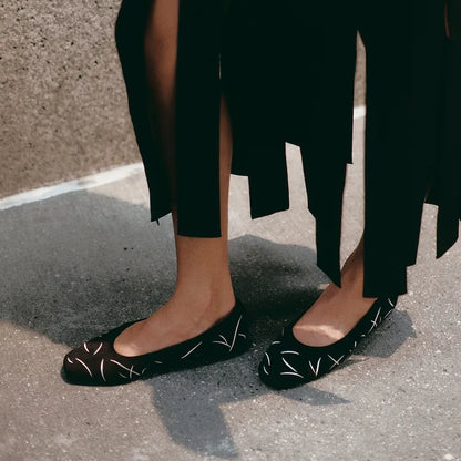 Limited Edition | Mini Square-Toe Velvet Flats (Jazura)
