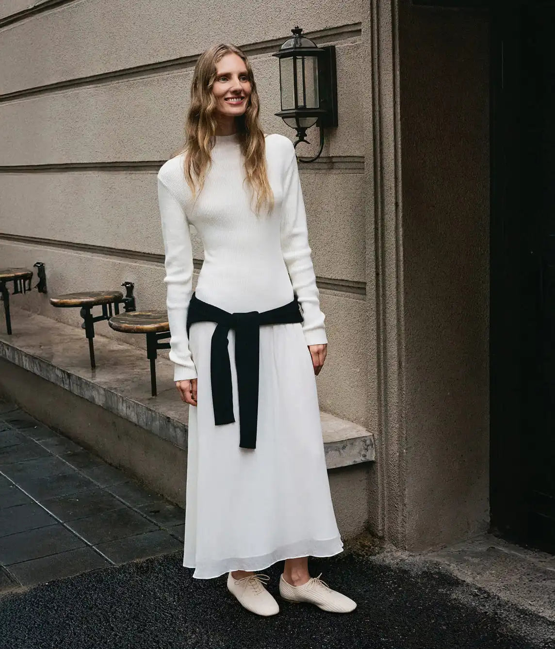 Square-Toe Derby Flats (Cheslea)