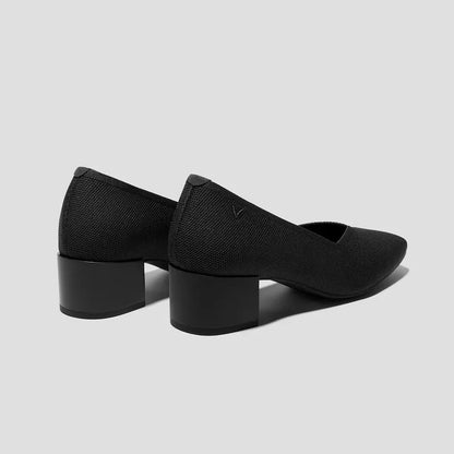 Square-Toe Stress Free Chunky Heels (Megan)