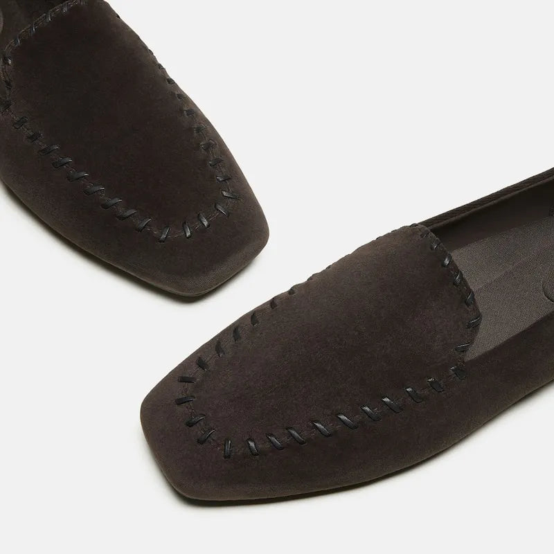 Velvet Whipstitched Loafers (Siena)