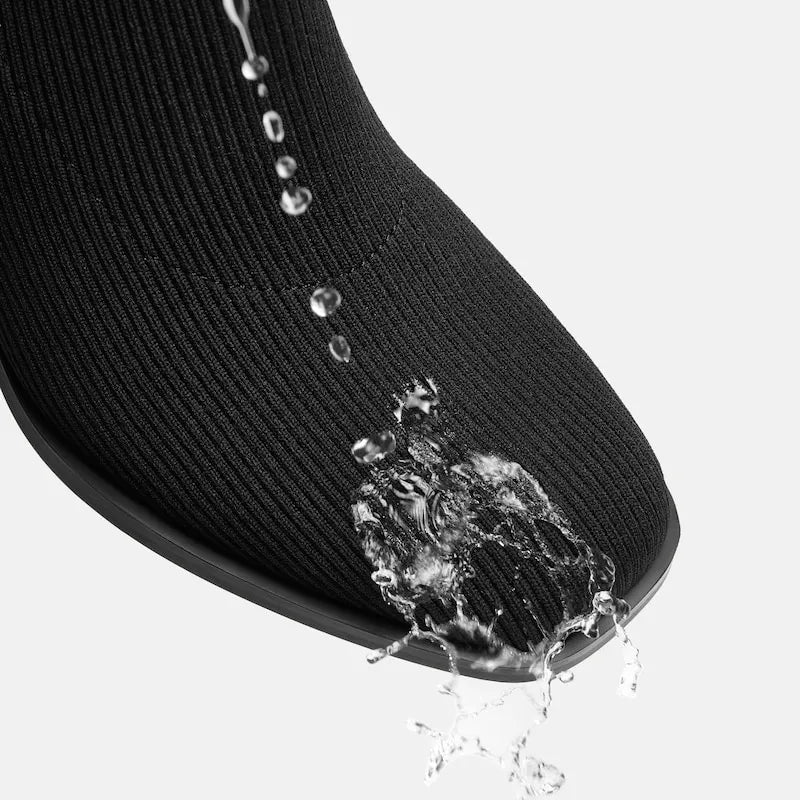 Square-Toe Block-Heel Boots (Lerna)