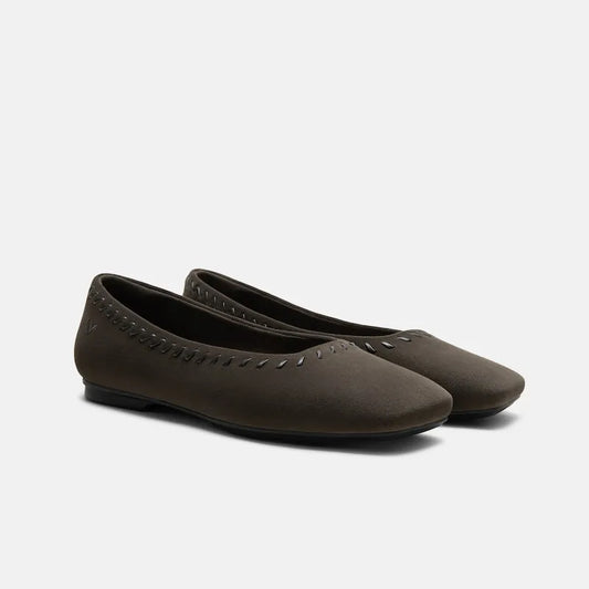 Velvet Whipstitched Flats (Mirit)
