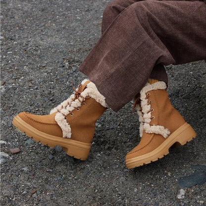 Faux Fur Water-Repellent Lightweight Warm Boots (Terry)