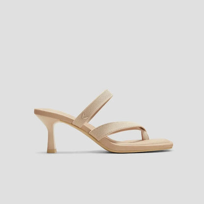 Square-Toe Mid Heel Strappy Sandals (Alina)