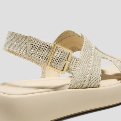 Square-Toe Platform Sandals (Hatty)