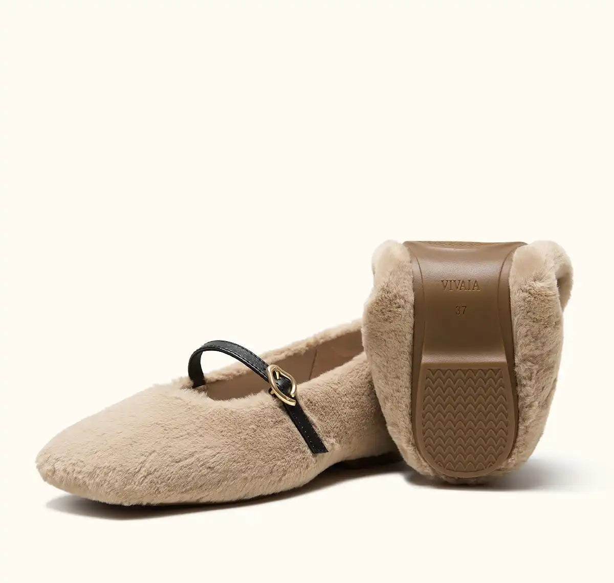 Square-Toe Faux Fur Mary Jane (Moxa)