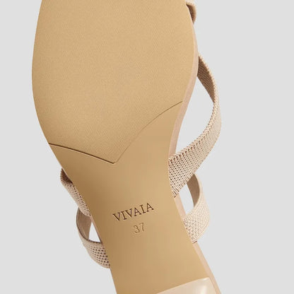 Square-Toe Mid Heel Strappy Sandals (Alina)