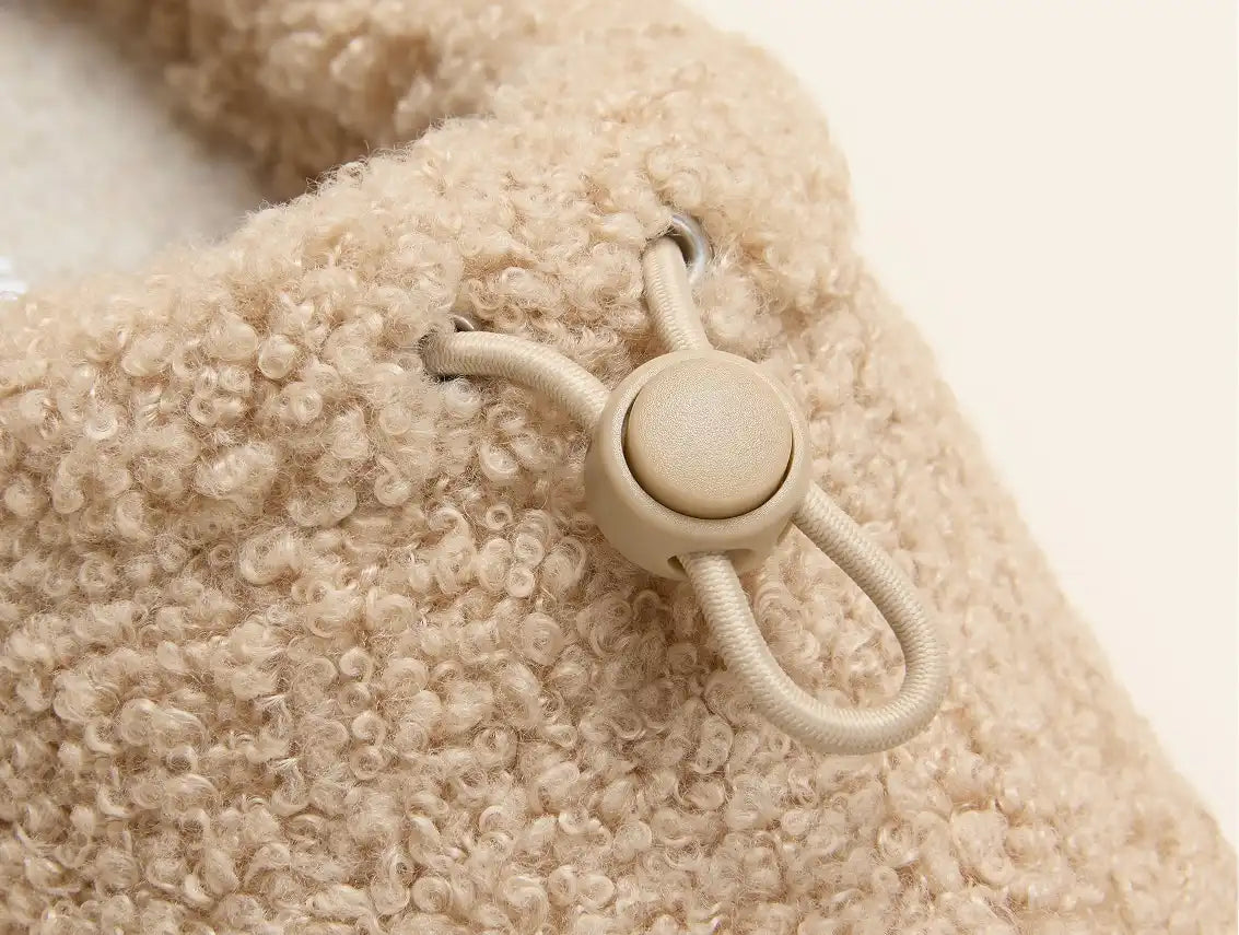 Round-Toe Fuzzy Platform Mules (Tobi)