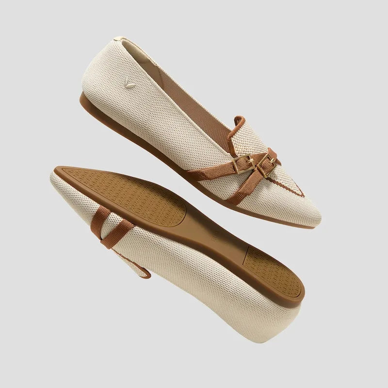 Pointed-Toe Aria Crisscross Loafers (Marvis)