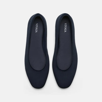 Mini Square-Toe Velvet Flats (Jazura)