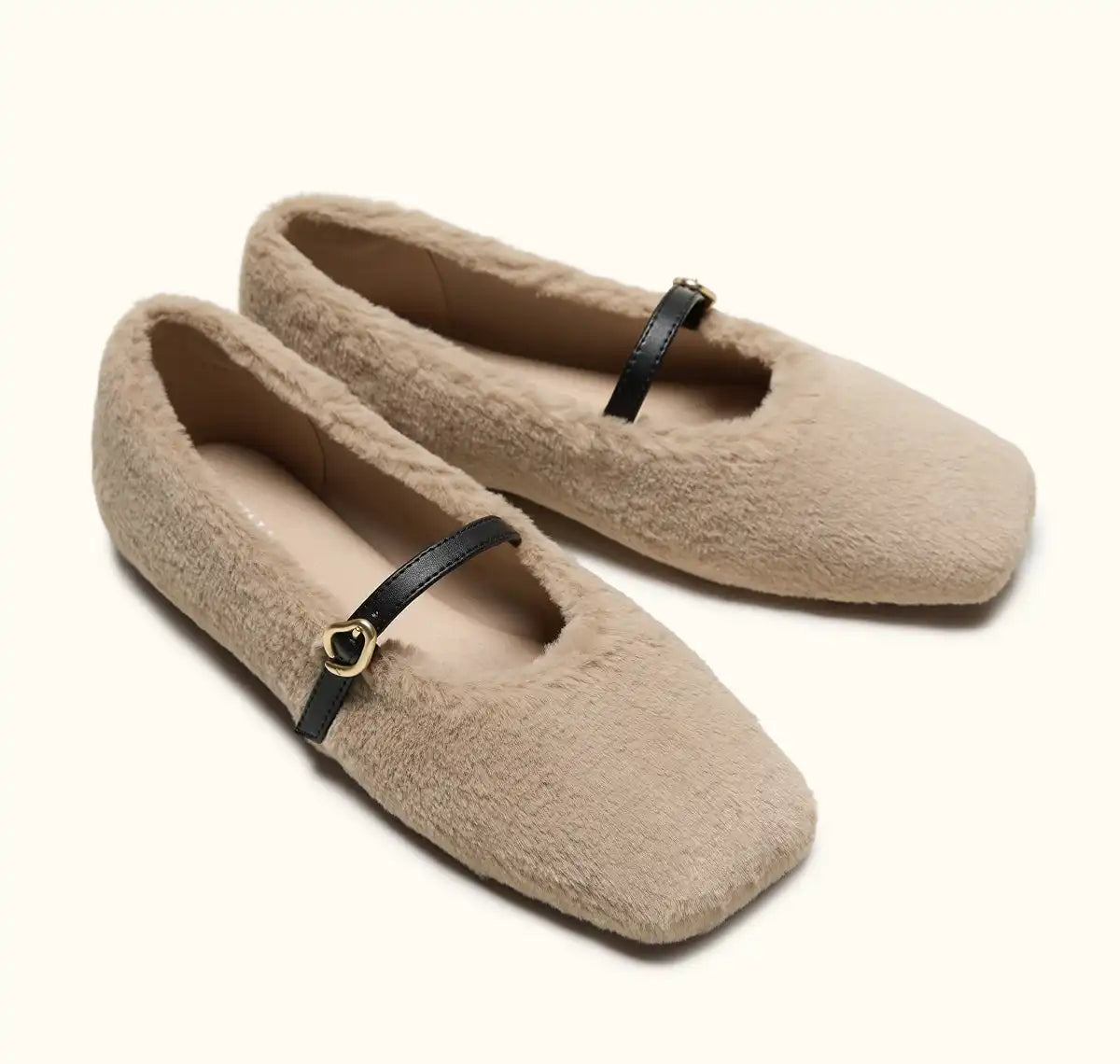 Square-Toe Faux Fur Mary Jane (Moxa)