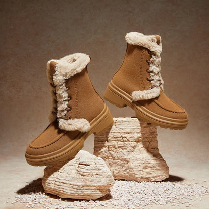 Faux Fur Water-Repellent Lightweight Warm Boots (Terry)
