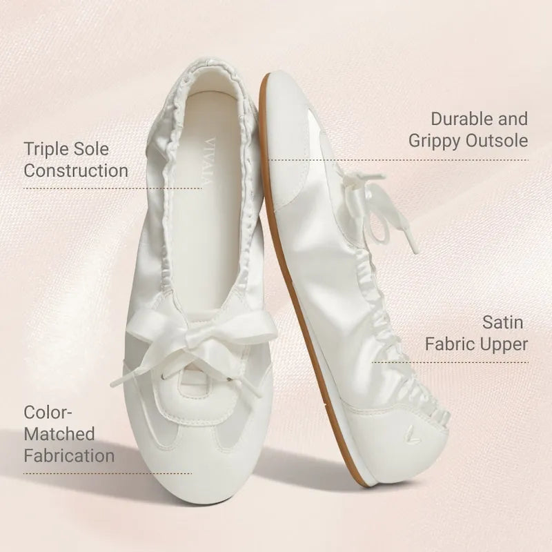 Round-Toe Satin Sneakerina (Yanka)