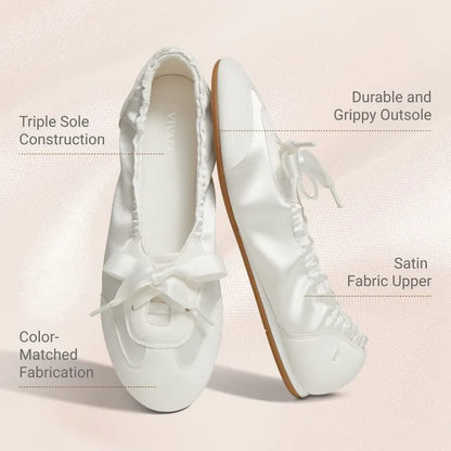 Round-Toe Satin Sneakerina (Yanka)
