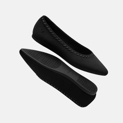 Velvet Whipstitched Ballet Flats (Alasia)