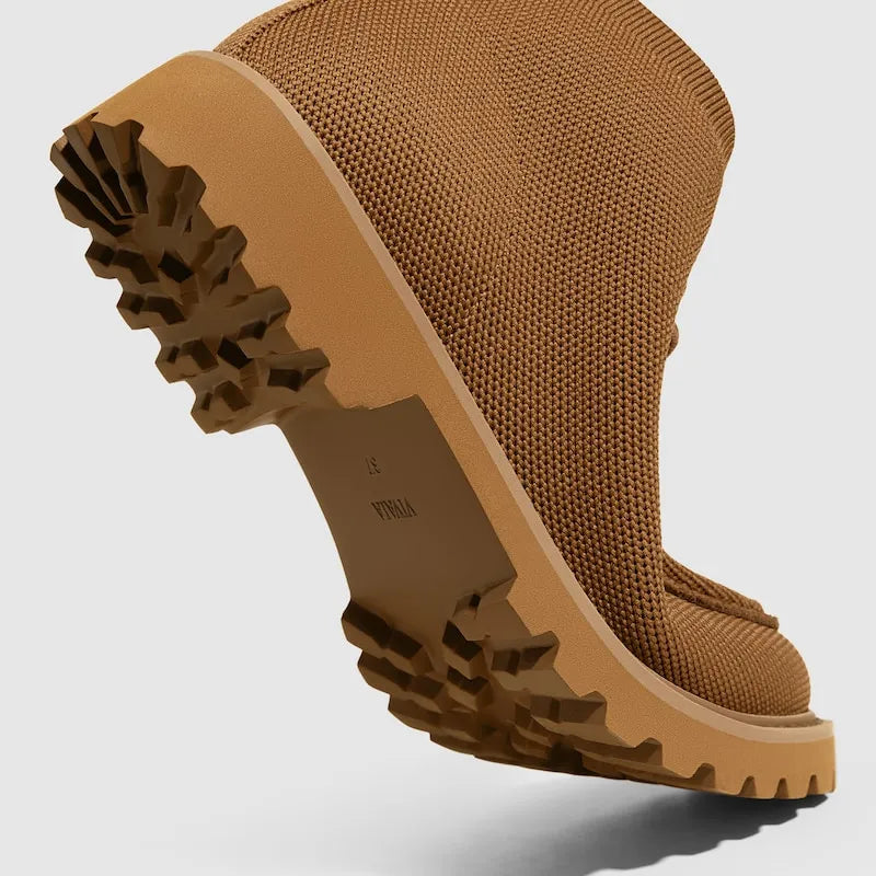 Round-Toe Lug Sole Ankle Boots (Francis)