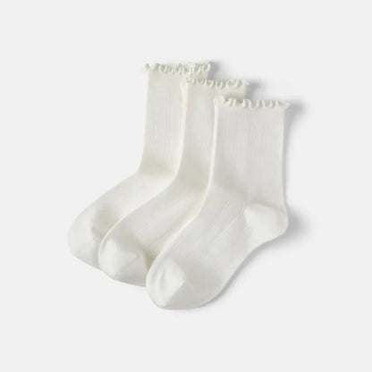 3-Pair Ruffle Crew Socks (Marion)