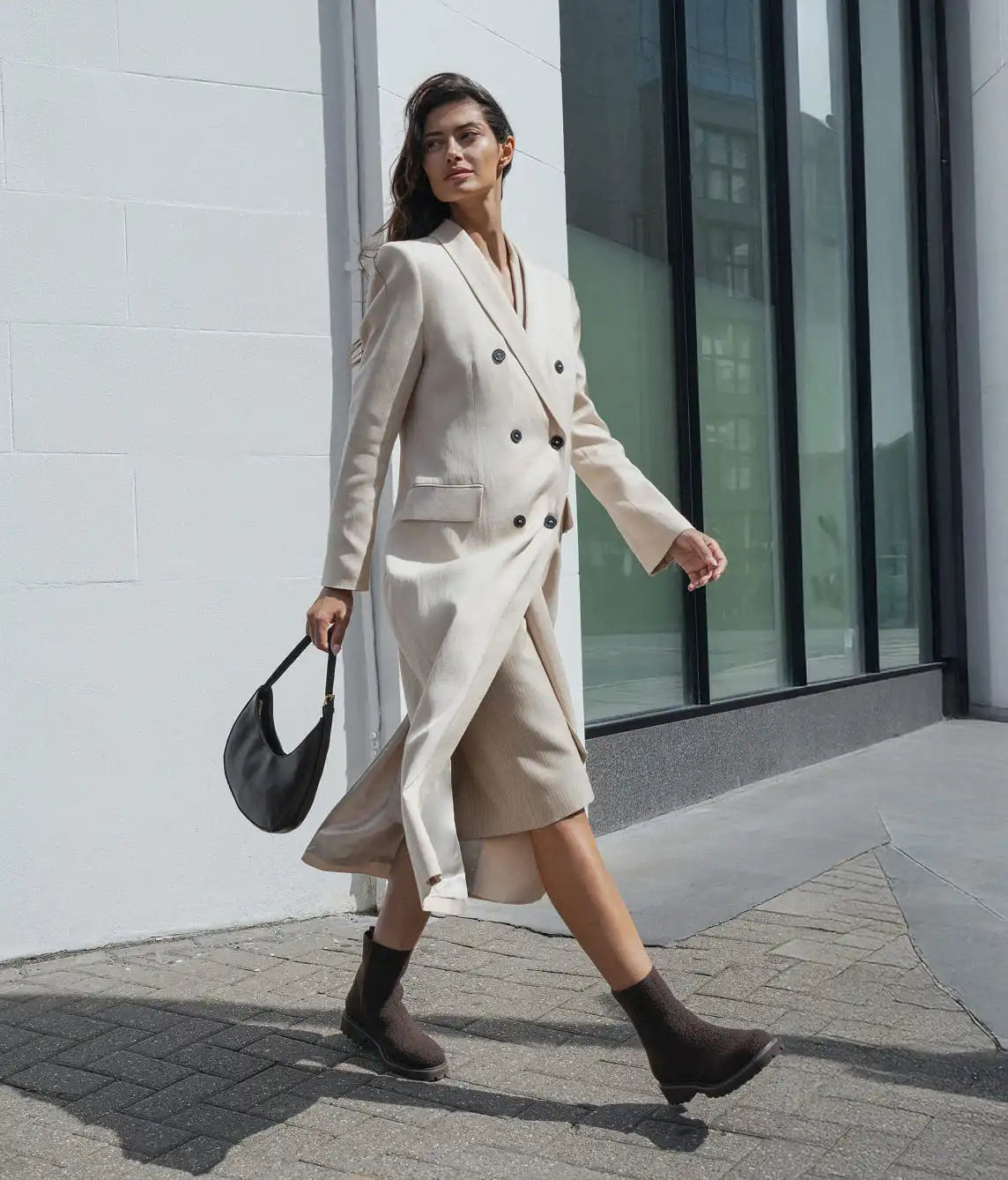 Round-Toe Wool Ankle Boots (Freja)